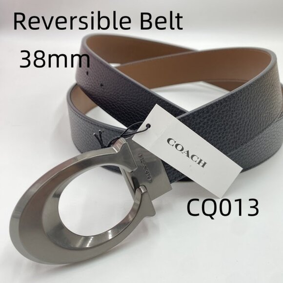 Coach Signature Buckle Cut To Size Reversible Belt 38 MM CQ013 - Picture 1 of 7